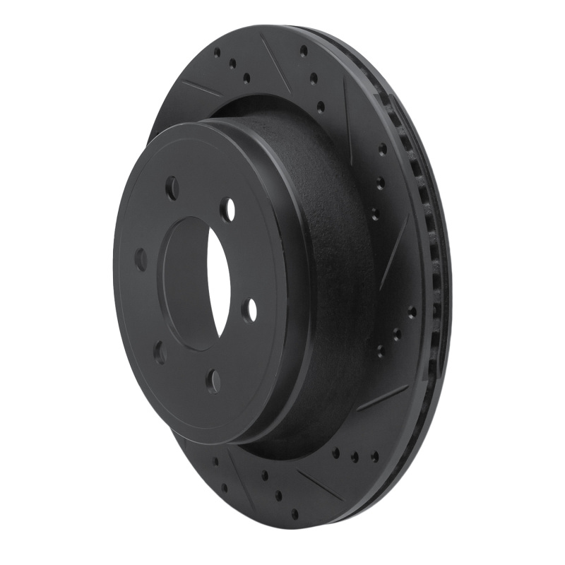 Ford F-150 Brake Rotor (1) - Rear Right - R1 Concepts - Drilled & Slotted - Black - `12-`20